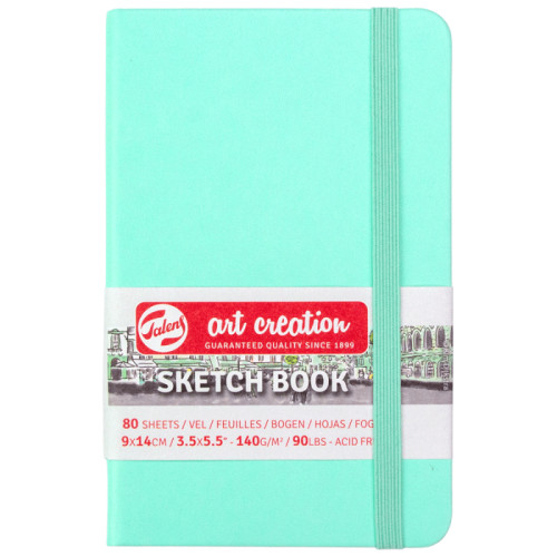 Скетчбук для графики Art Creation 140 г/м2, 9х14 см, 80 л Fresh Mint