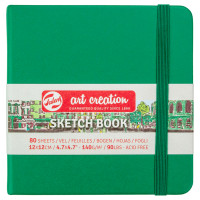 Скетчбук для графіки Art Creation 140 г/м2, 12х12 см, 80 л Forest Green