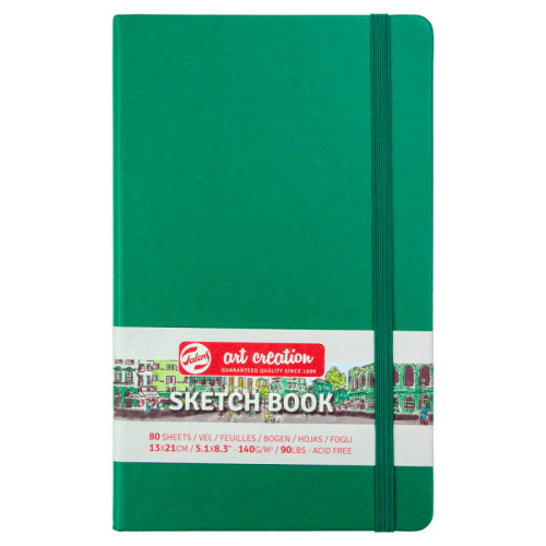 Скетчбук для графики Art Creation 140 г/м2, 13х21 см, 80 л Forest Green
