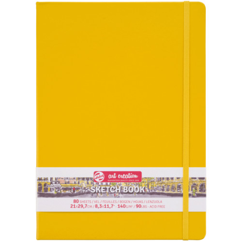 Скетчбук для графики Art Creation 140 г/м2, 21х29,7 см, 80 л Golden Yellow