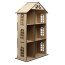 Кукольный домик трехэтажный, МДФ, 70х41х20 см, ROSA TALENT