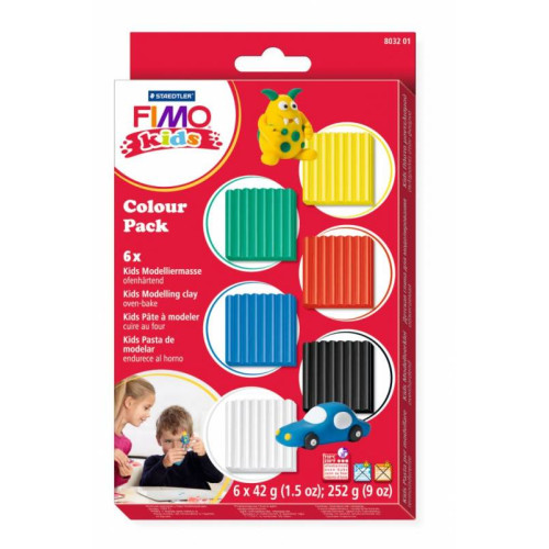Набор пластики Fimo Kids, Классический, 6 цв.*42 г, Fimo