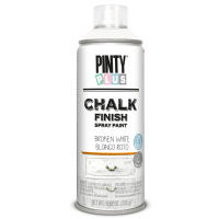 Краска-аэрозоль на водной основе Chalk-finish, Белая, 400 мл, PINTYPLUS