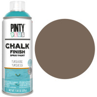 Краска-аэрозоль на водной основе Chalk-finish, Каштановая, 400 мл, PINTYPLUS