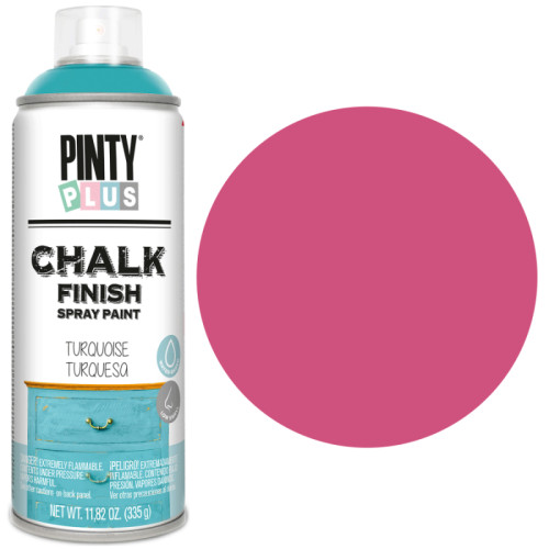 Краска-аэрозоль на водной основе Chalk-finish, Розовая темная, 400 мл, PINTYPLUS