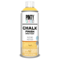Фарба-аерозоль на водній основі Chalk-finish, Світло-жовта, 400 мл, PINTYPLUS