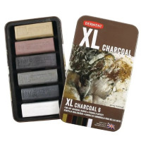 Набір вугілля XL Charcoal, 6 шт., мет. коробка, Derwent