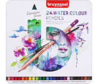 Набор акварельных карандашей EXPRESSION, 24шт., мет.коробка, Bruynzeel