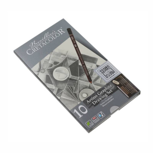 Набор графитных карандашей Artino Graphite, 10 шт., мет. коробка, Cretacolor