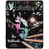Набор цветных карандашей, MEGACOLOR THE BRILLIANTS, 12 шт., мет. коробка, металлики, Cretacolor