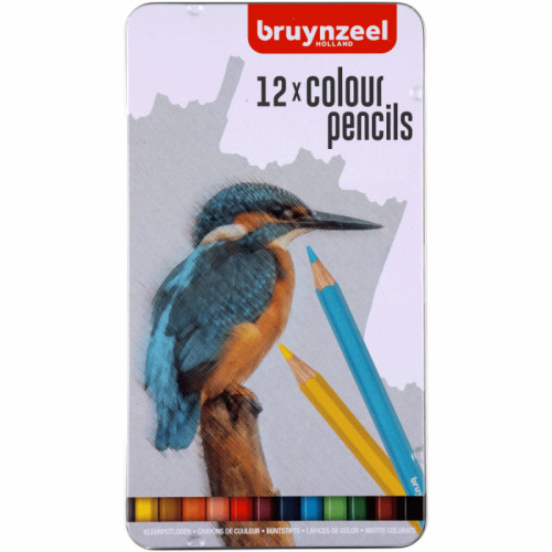 Набор цветных карандашей BIRD, 12шт., мет.кор., Bruynzeel