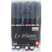 Набір спиртових маркерів, односторонні, Класичні відтінки, LE PLUME BRUSH, 24 шт.