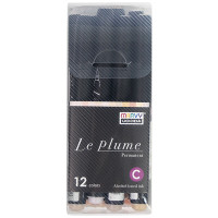Набор спиртовых маркеров, односторонние, Телесные оттенки, LE PLUME BRUSH, 12 шт, Marvy