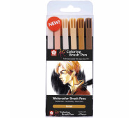 Набор маркеров Koi Coloring Brush Pen, PORTRAIT 6 цв., Sakura
