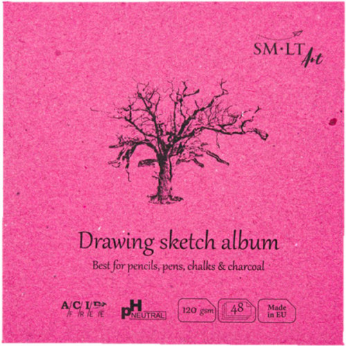 Альбом для малюнка AUTHENTIC Layflat 14х14 см, 120г/м2, 48л, SMILTAINIS