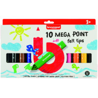Набір дитячих фломастерів MEGA POINT 10 кол Bruynzeel