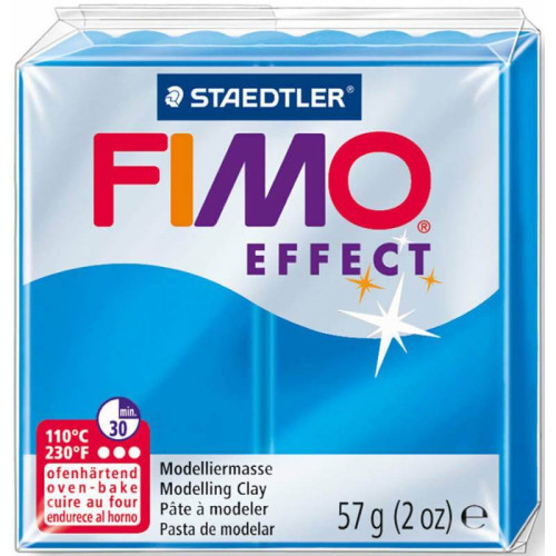 Пластика Fimo Effect Синяя полупрозрачная 57 г