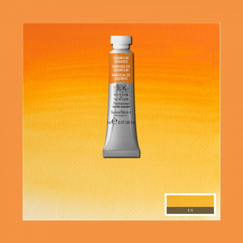 Краска акварельная Winsor Newton Professional 089 Cadmium Orange Кадмий оранжевый № арт 0102089