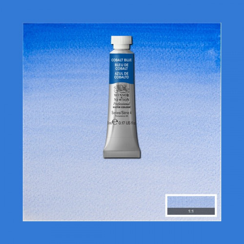 Краска акварельная Winsor Newton Professional 178 Cobalt Blue Кобальт синий №4 арт 0102178
