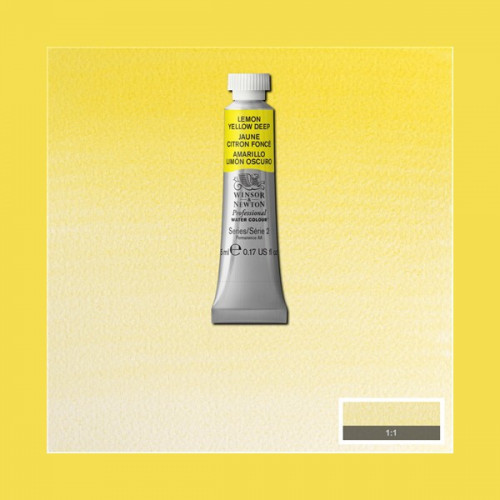 Краска акварельная Winsor Newton Professional 348 Lemon yellow deep Лимонный желтый темный арт 0102348