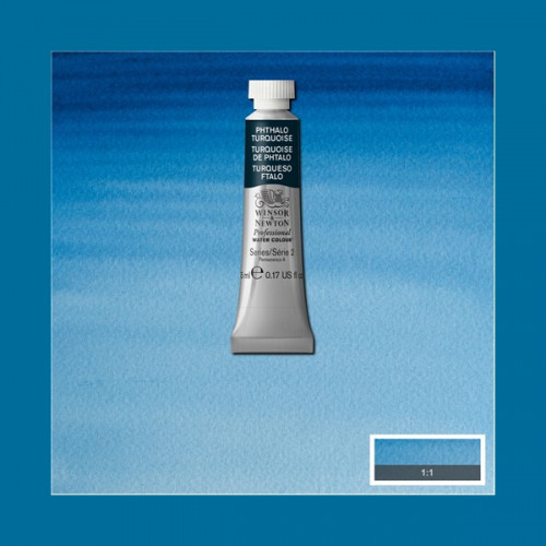 Краска акварельная Winsor Newton Professional 526 Phthalo turquoise фтало бирюзовый №2 арт 0102526