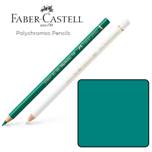 Олівець кольоровий Faber-Castell POLYCHROMOS колір темно-кобальтова зелень №158 (Deep Cobalt Green), 110158