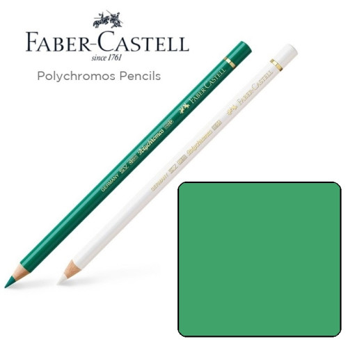 Олівець кольоровий Faber-Castell POLYCHROMOS колір смарагдово-зелений №163 (Emerald Green), 110163