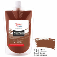Фарба акрилова Сієна палена 200 мл ROSA Studio Фарба акрилова Сієна палена 200 мл ROSA Studio