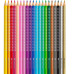 Цветные карандаши Faber-Castell Grip sparkle 20 цветов в металлической коробке + точилка, 201641