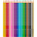 Кольорові олівці Faber-Castell Grip sparkle 20 кольорів у металевій коробці + точилка, 201641