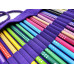 Кольорові олівці Faber-Castell Grip Sparkle 20 кольорів у тканинному пеналі-ролі з аксесуарами, 201738