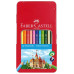 Олівці кольорові Faber-Castell 12 кольорів Замок у металевій коробці, 115801