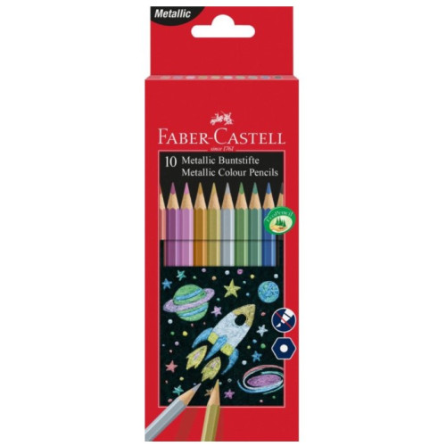 Карандаши цветные металлик Faber-Castell 10 цветов Металлик, 201583