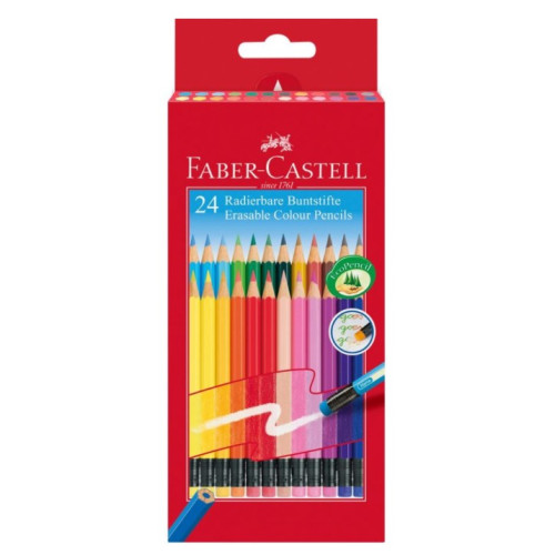 Карандаши цветные Faber-Castell classic Colours с ластиком 24 цвета, 116625