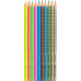 Набор цветных карандашей Faber-Castell Grip Ракета 10 цветов (5 неоновых + 5 металлик), 201643