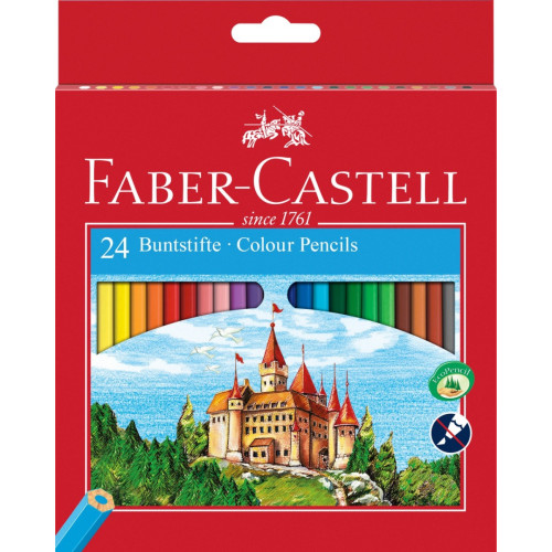 Карандаши цветные Faber-Castell 24 цвета Замок,120124