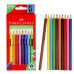 Олівці кольорові потовщені Faber-Castell jumbo 10 кольорів тригранні + точила, 116510