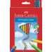 Карандаши цветные утолщенные Faber-Castell jumbo 30 цветов трехгранные + точилка, 116530