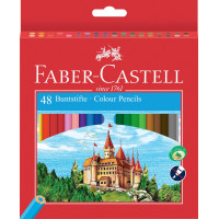 Карандаши цветные Faber-Castell 48 цветов Замок в картонной коробке, 120148