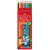 Кольорові олівці з гумкою Faber-Castell Grip 10 кольорів у картонній коробці, 116613