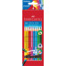 Кольорові олівці з гумкою Faber-Castell Grip 10 кольорів у картонній коробці, 116613