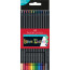 Олівці кольорові Faber-Castell Black Edition colour pencils 12 кольорів тригранні чорне дерево, 116412