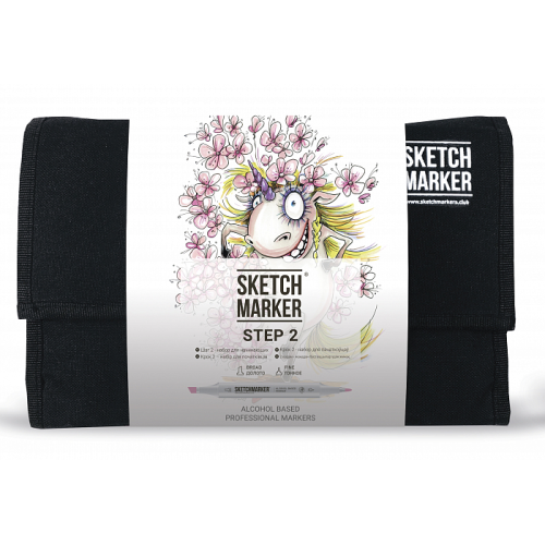 Набор маркеров Sketchmarker Step 2- Набор для начинающих- 24 маркера   сумка органайзер