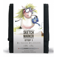 Набор маркеров Sketchmarker Step 1- Набор для начинающих- 12 маркеров   сумка органайзер