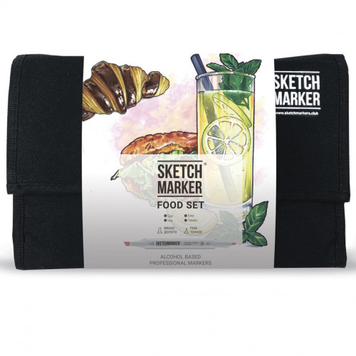 Набор маркеров SketchMarker Еда, 24 шт, SM-24FOOD
