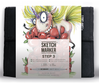 Набор маркеров Sketchmarker Step 3- Набор для начинающих- 36 маркеров   сумка органайзер