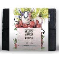 Набор маркеров Sketchmarker Step 3- Набор для начинающих- 36 маркеров   сумка органайзер