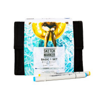 Маркеры Sketchmarker в наборе Basic 1 set 36 - Базовые оттенки сет 1- 36 маркеров + сумка органайзер - арт-36bas1