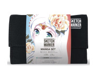 Маркеры Sketchmarker в наборе Manga set 24 - Манга набор - 24 маркера + сумка органайзер - арт-24mang