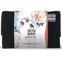 Маркери Sketchmarker в наборі Manga set 24 - Манга набір - 24 маркери + сумка органайзер - арт-24mang